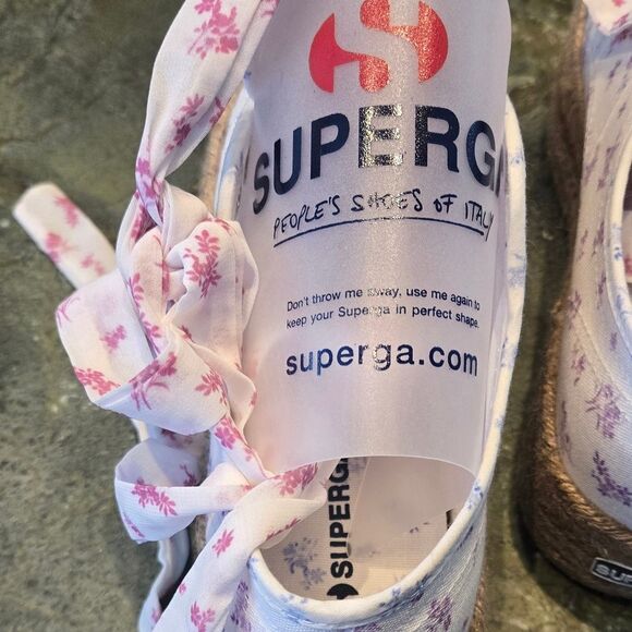 Superga Pink and Orange Espadrilles with Vibrant Style.  NWOT Size 9 - Picture 5 of 6